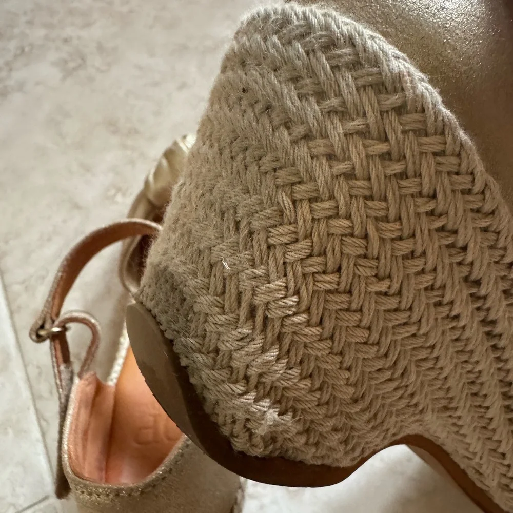 L'Amour Des Pieds Oribel Wedge Sandal Gold